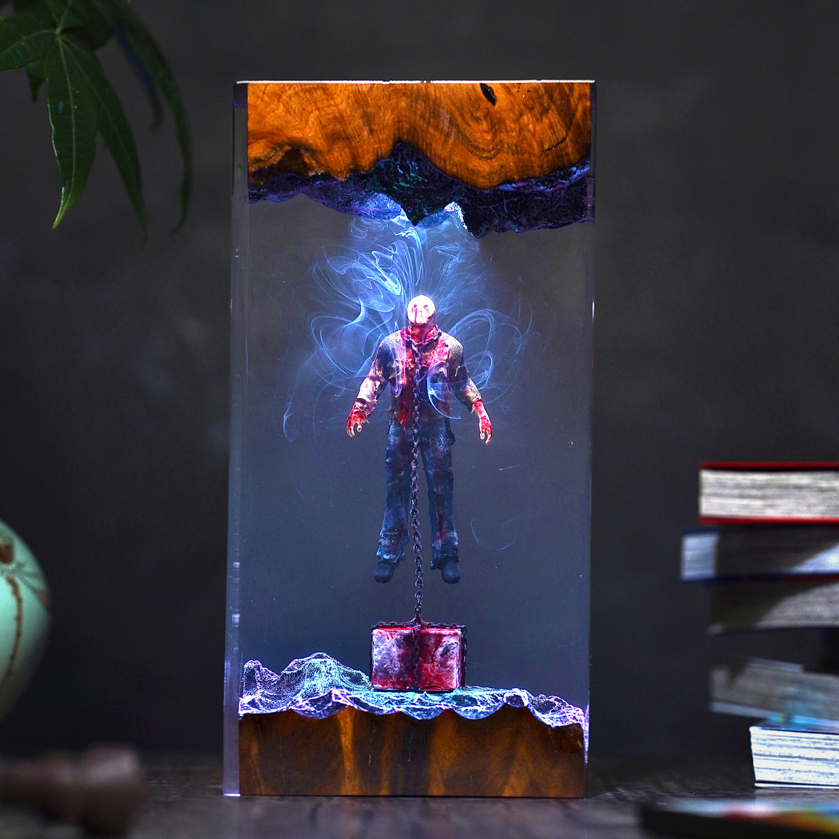 Jason in Chains Horror Resin Lamp