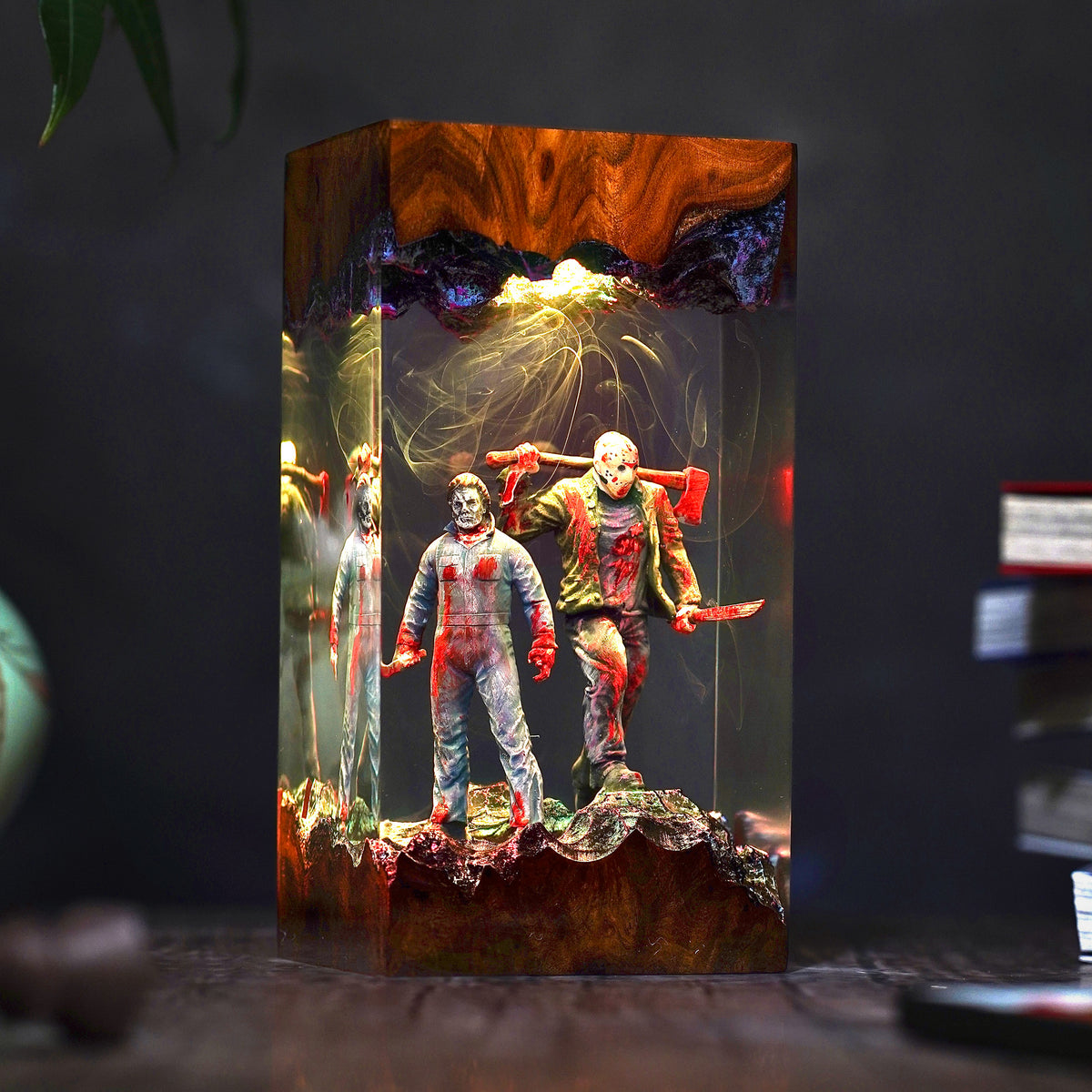 Jason Voorhees & Michael Myers Resin Lamp