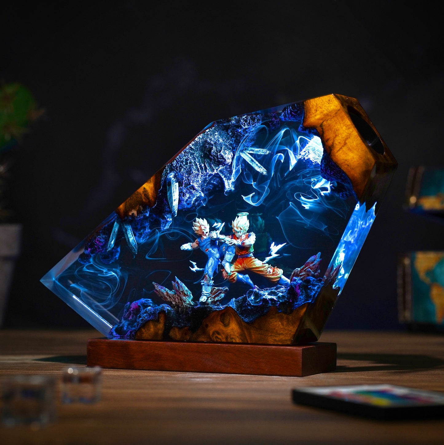 The Prideful Prince vs The Earth's Savior Resin Lamp