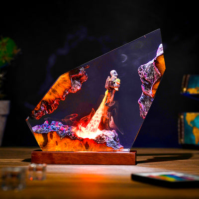 Mando & Grogu Resin Lamp