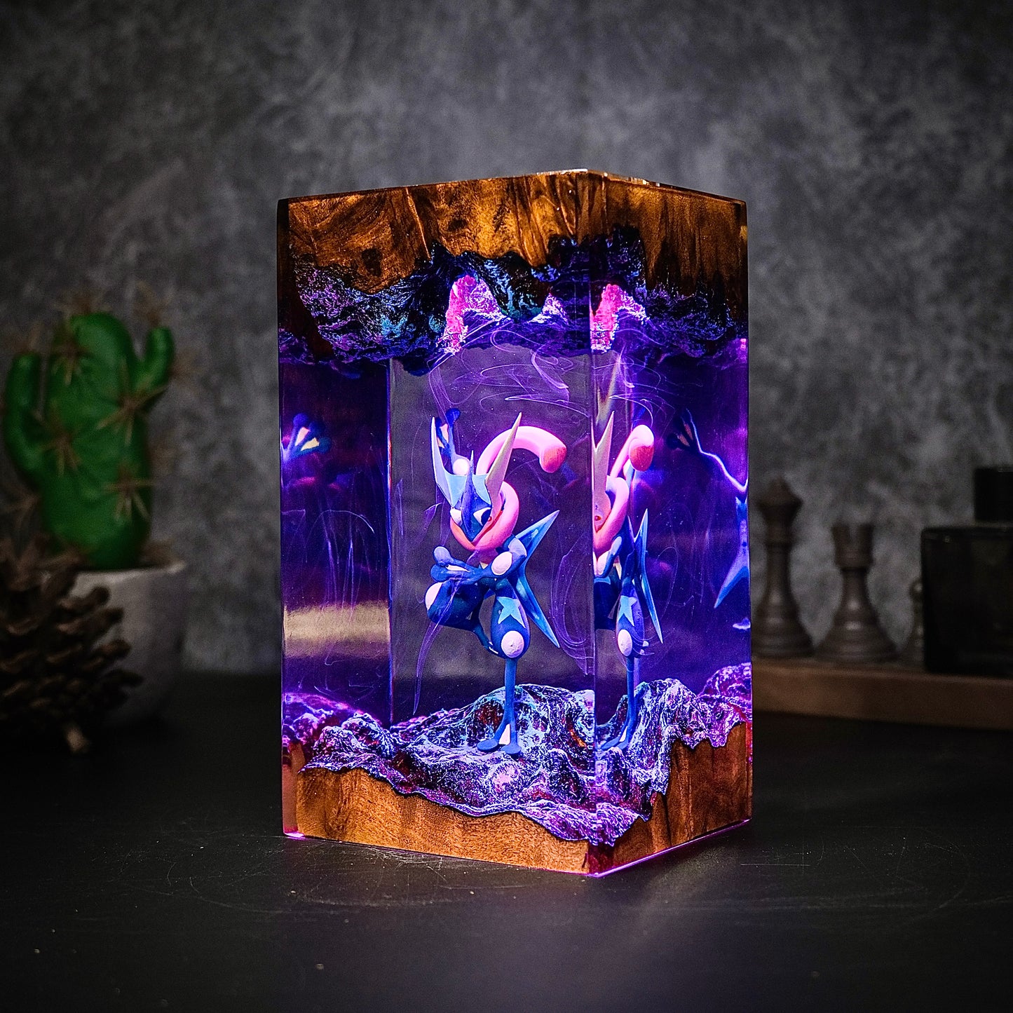 Aqua Ninja: The Cobalt Striker Resin Lamp