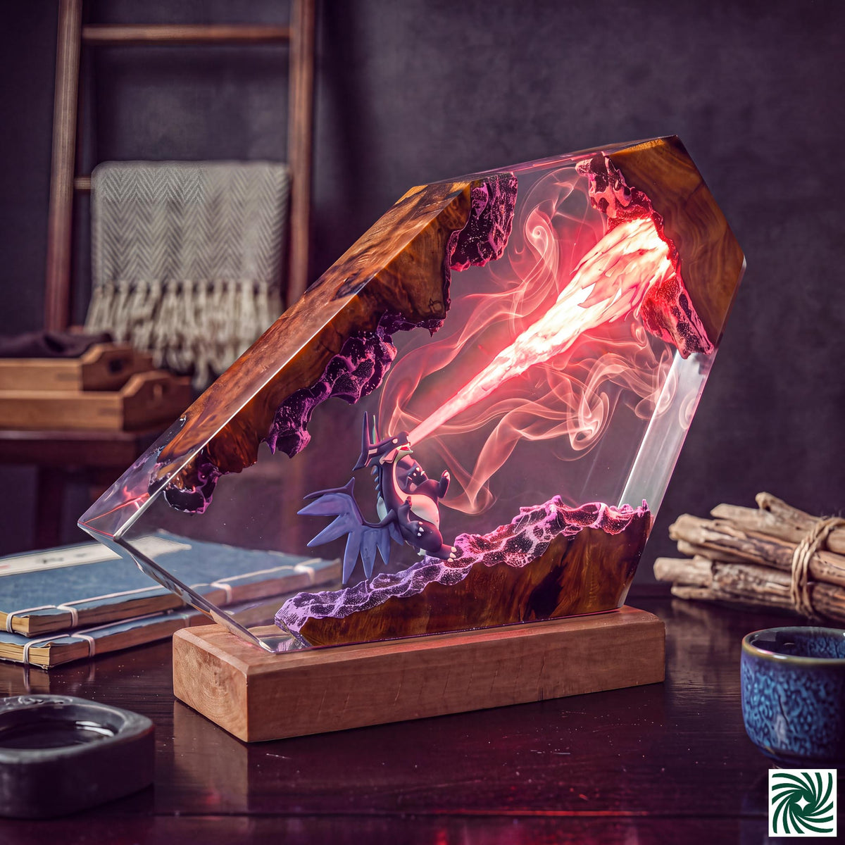 Mega Charizard X Resin Lamp