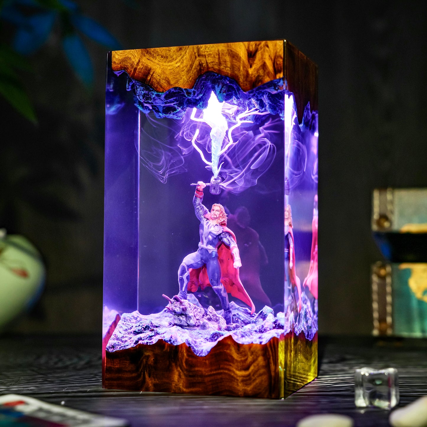 The Asgardian Warrior: Eternal Thunder Resin Lamp