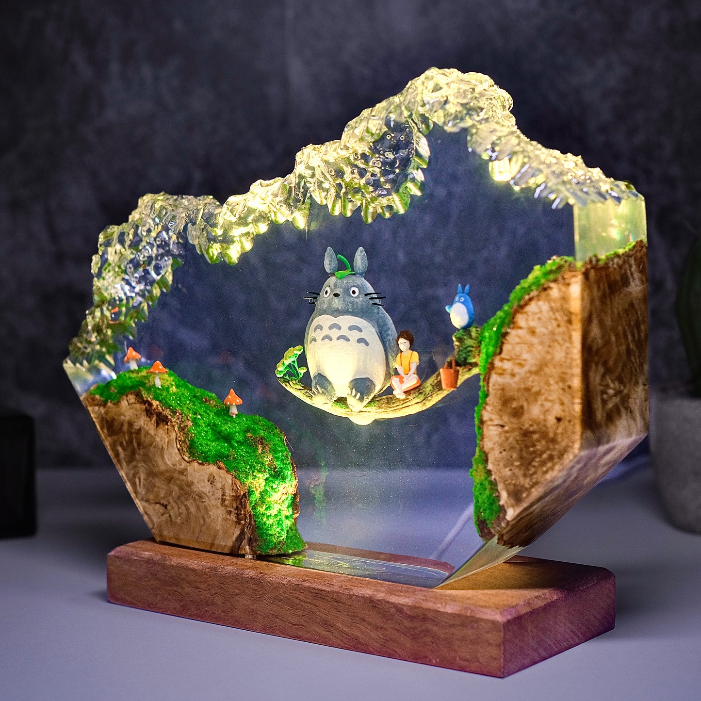 The Forest Guardian: Giant Spirit Resin Lamp