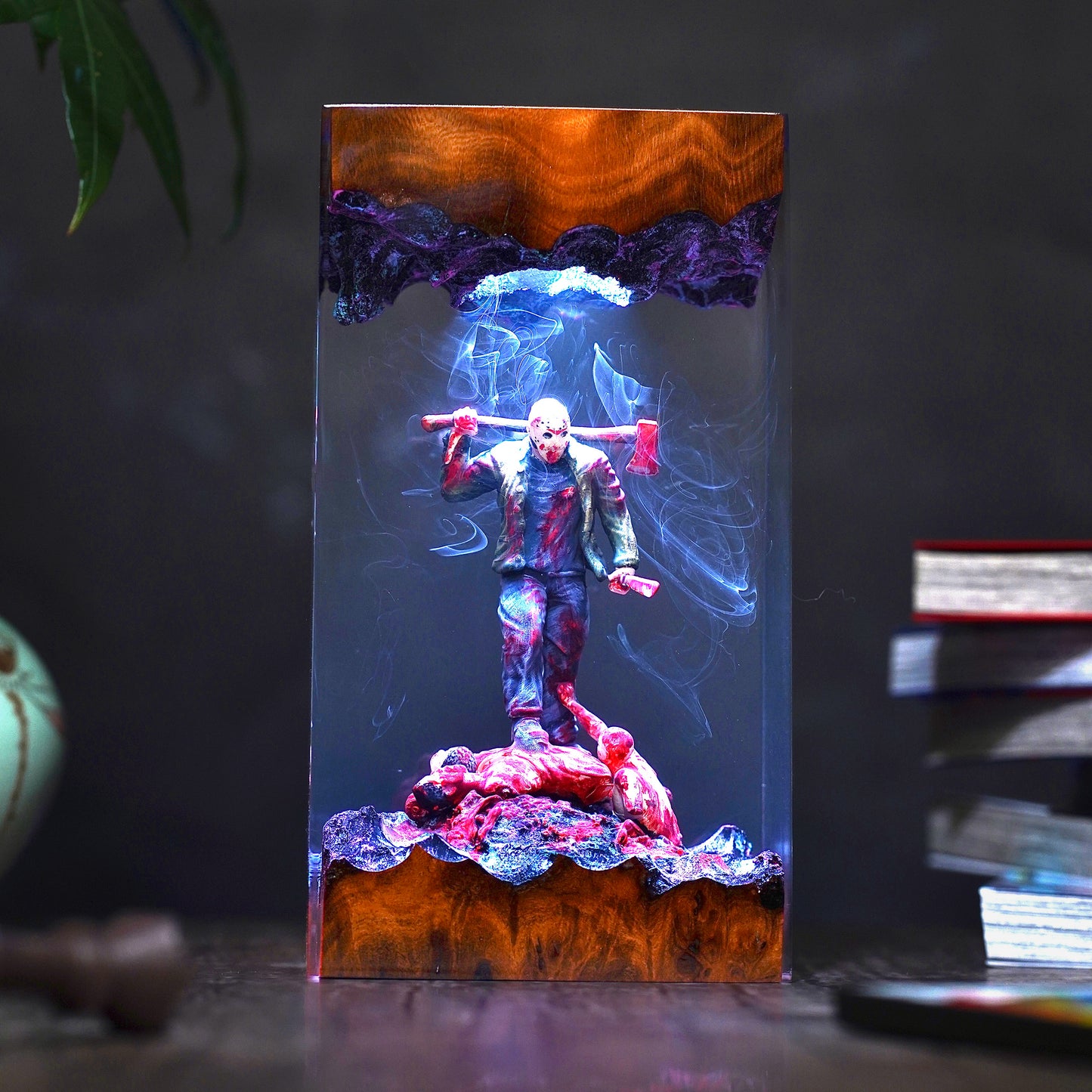 Midnight at the Camp: The Silent Slasher Resin Lamp