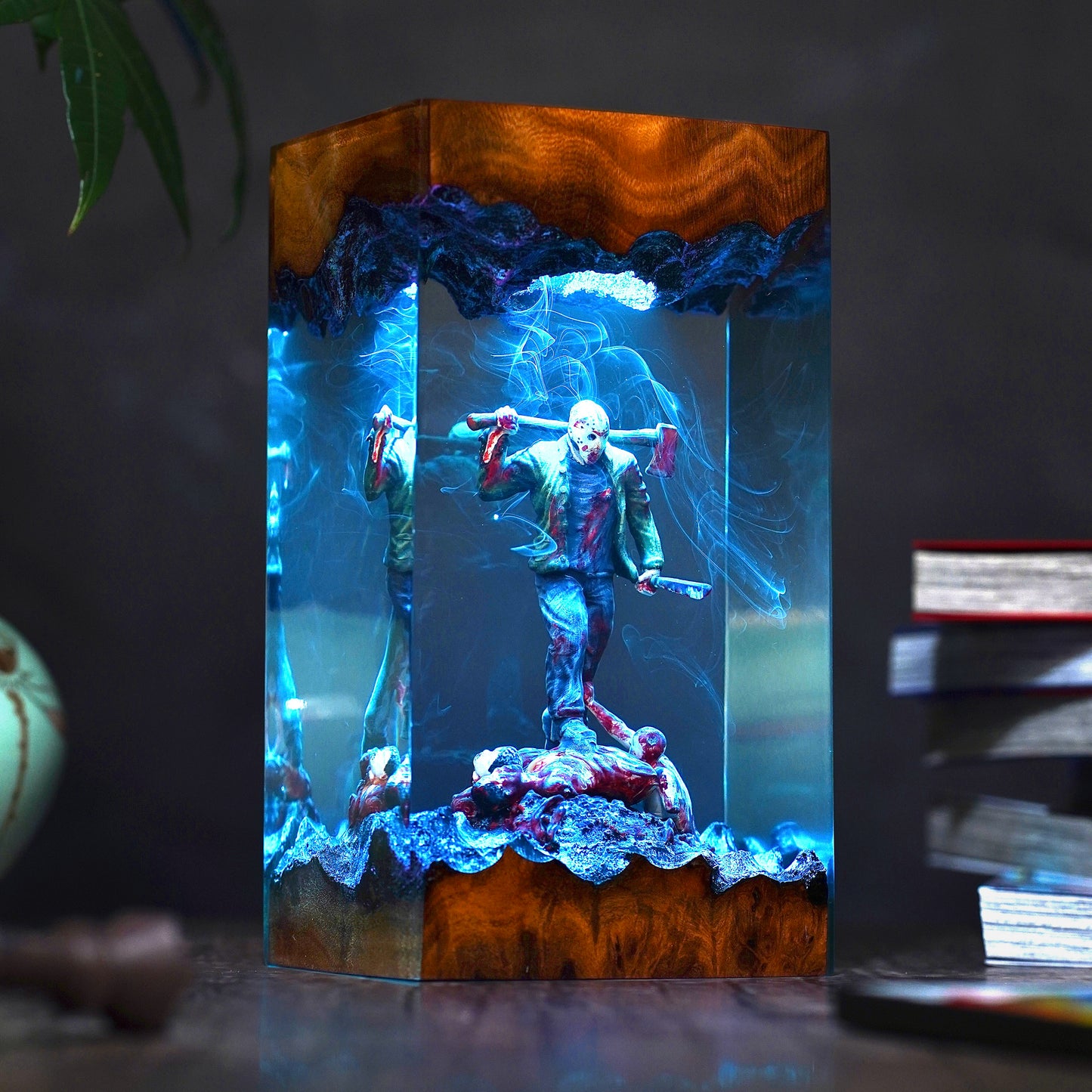 Midnight at the Camp: The Silent Slasher Resin Lamp