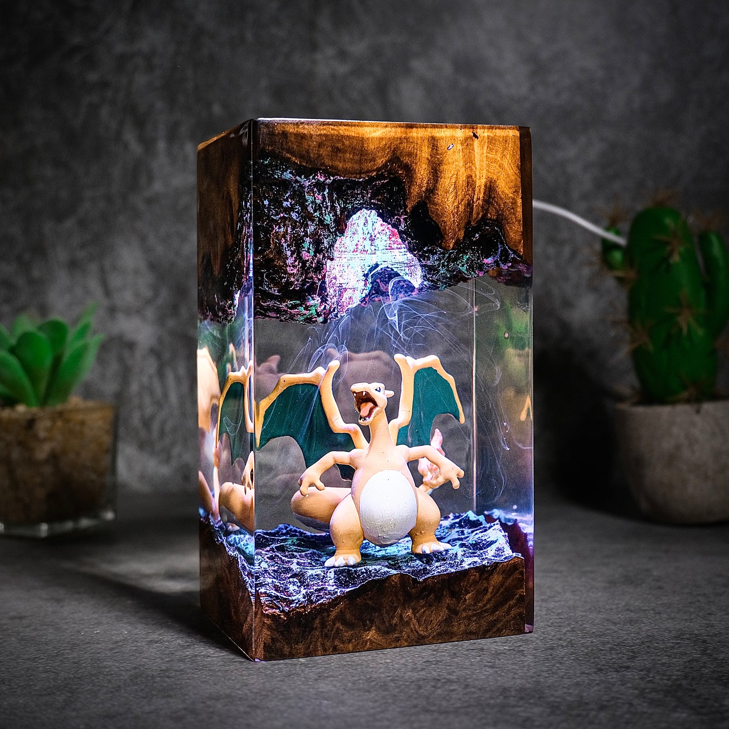 The Apex Flyer: Solar Flare Resin Lamp