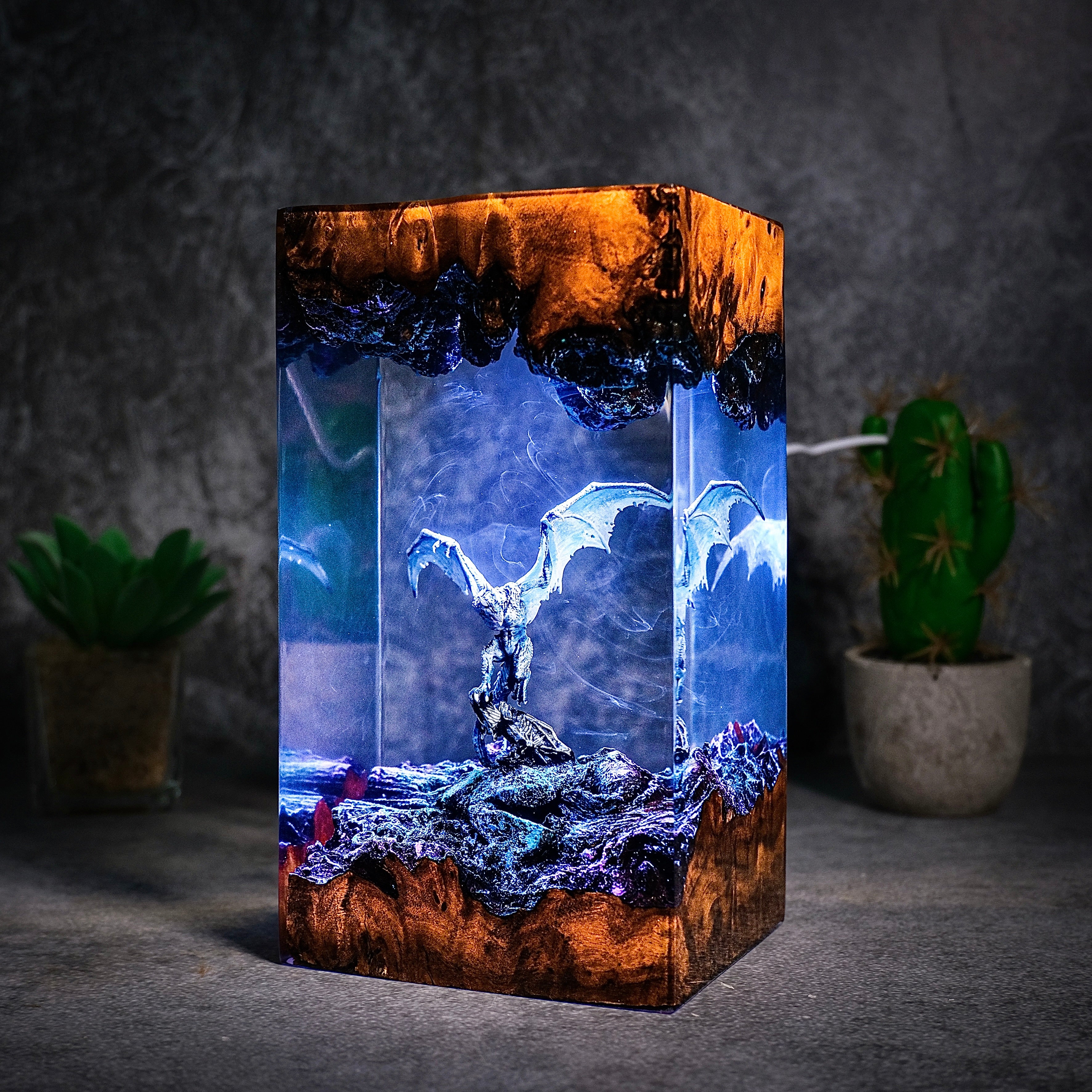 Ice Legend Dragon Resin lamp