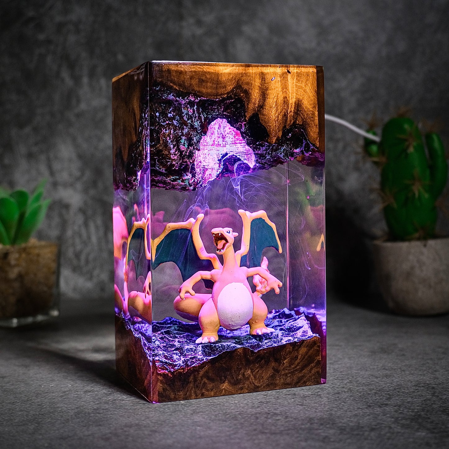 The Apex Flyer: Solar Flare Resin Lamp