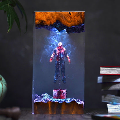 Underwater Terror: The Rusty Chain Resin Lamp