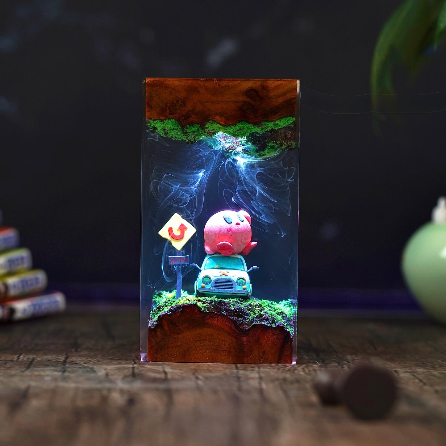 The Pink Puff: Dreamland Adventure Resin Lamp