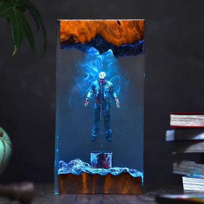 Underwater Terror: The Rusty Chain Resin Lamp