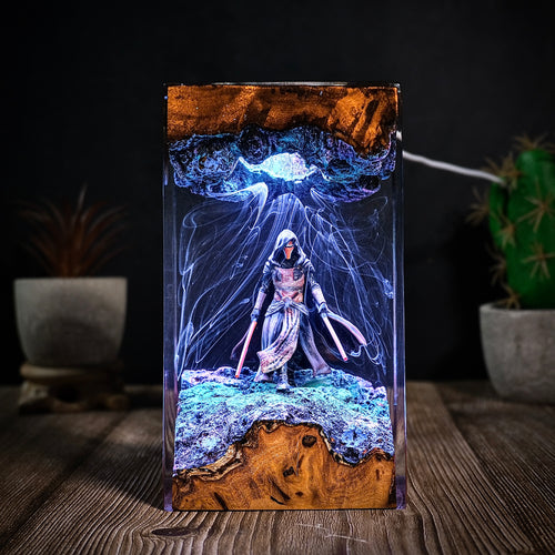 The Prodigal Knight: Galaxy Balance Resin Lamp
