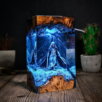 The Prodigal Knight: Galaxy Balance Resin Lamp
