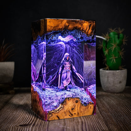 The Prodigal Knight: Galaxy Balance Resin Lamp