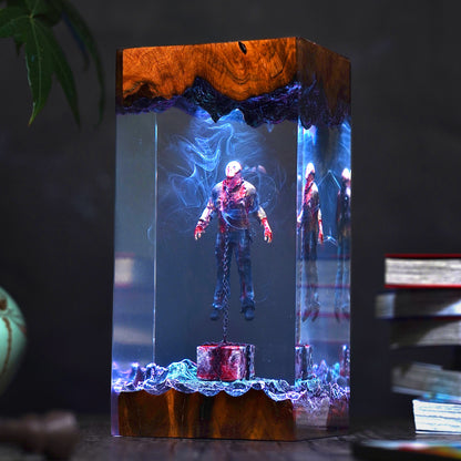 Underwater Terror: The Rusty Chain Resin Lamp