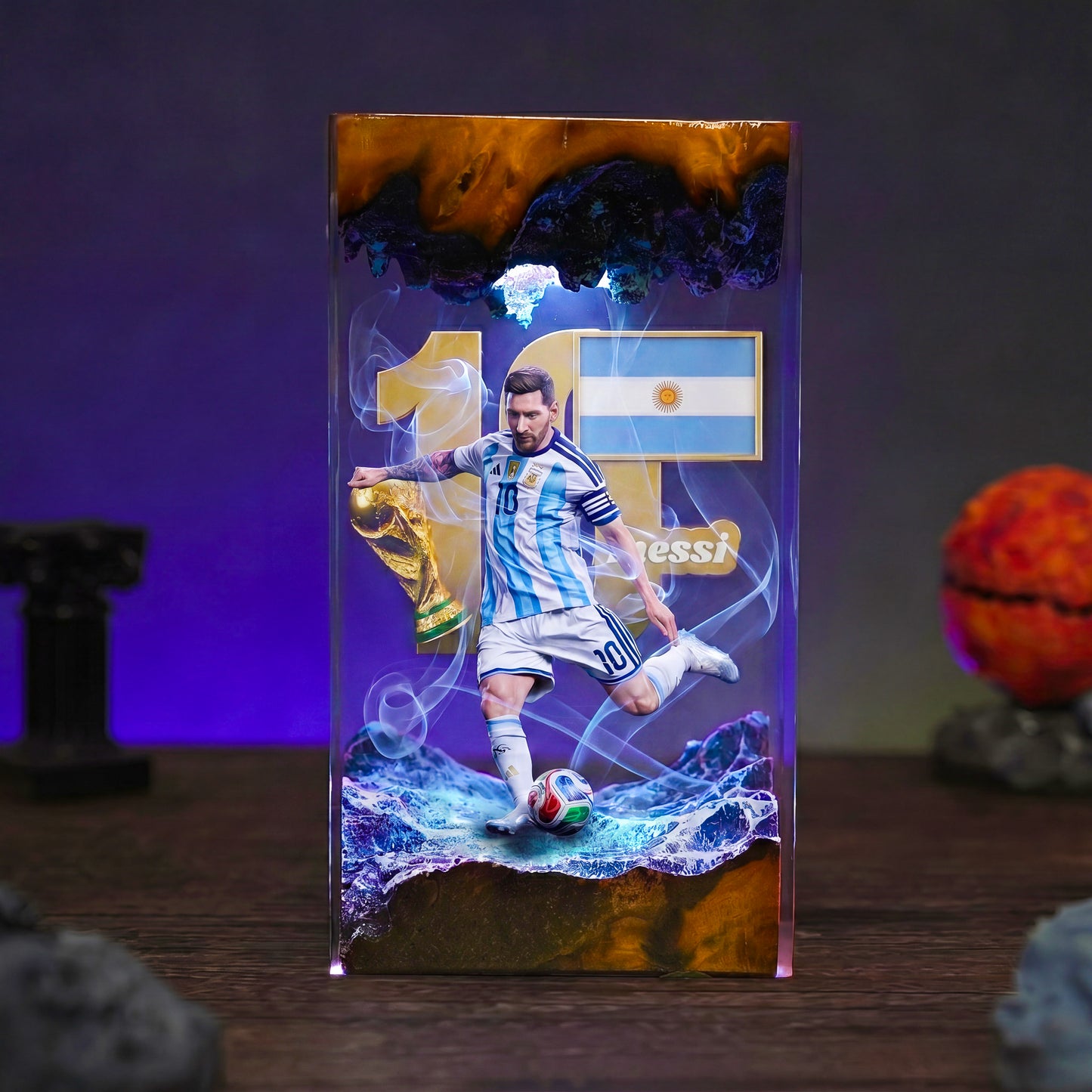 The Best Football Player Resin Lamp