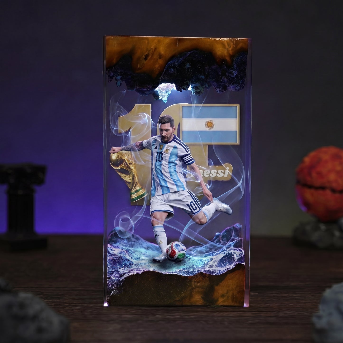 The Best Football Player Resin Lamp