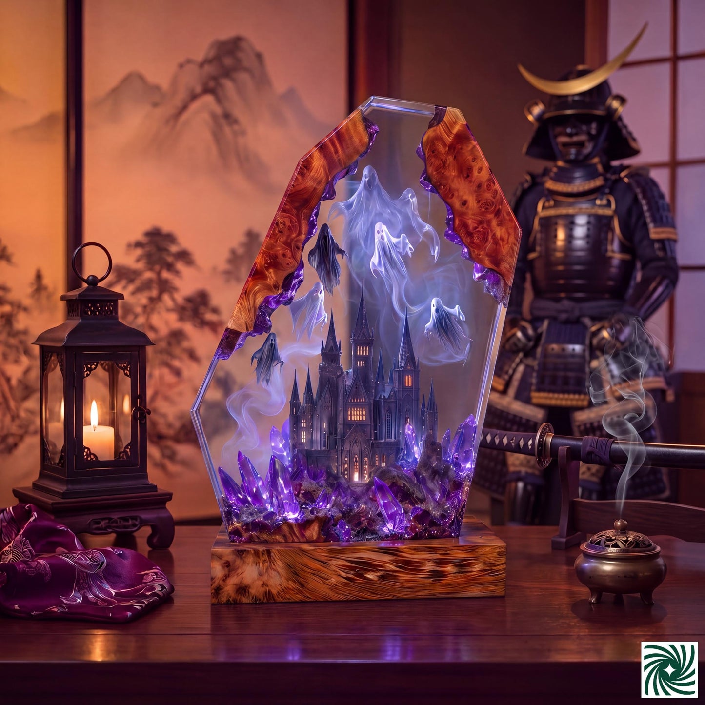 Halloween Resin Lamp