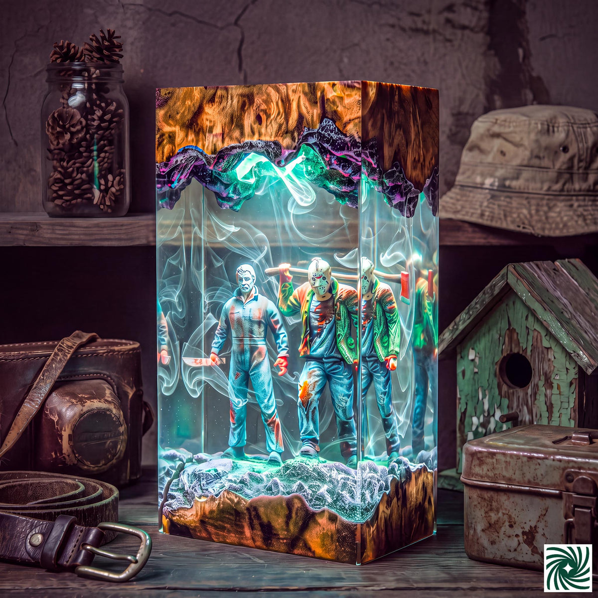 Michael Myers & Jason Voorhees Resin Lamp