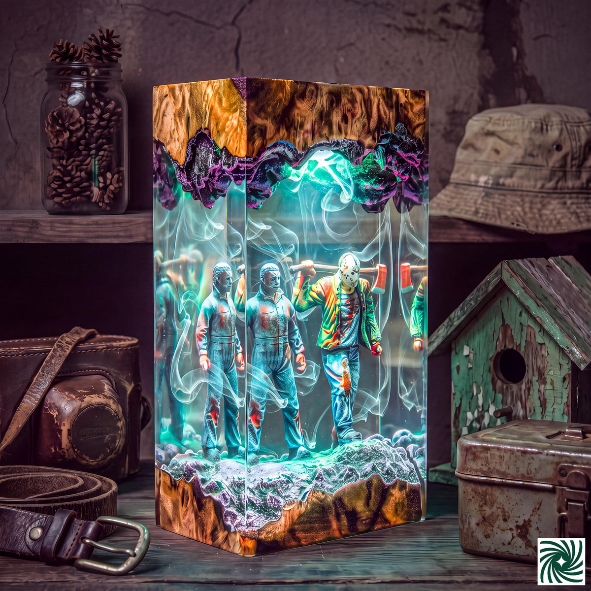 Michael Myers & Jason Voorhees Resin Lamp