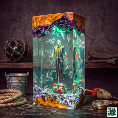 Jason Voorhees Underwater Resin Lamp