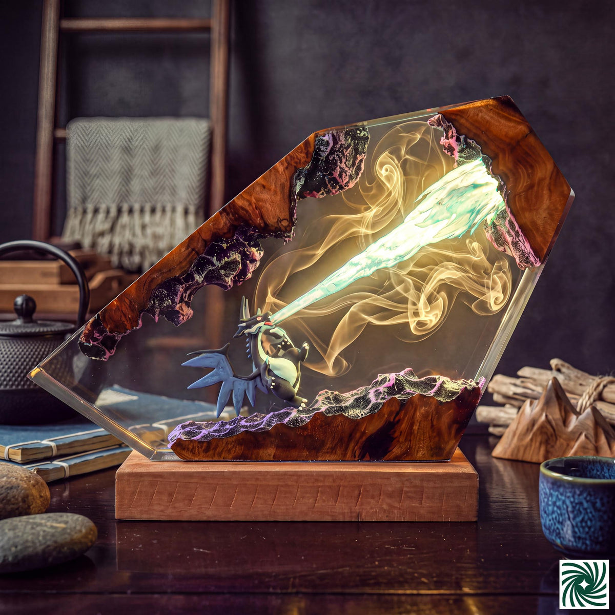 Mega Charizard X Resin Lamp