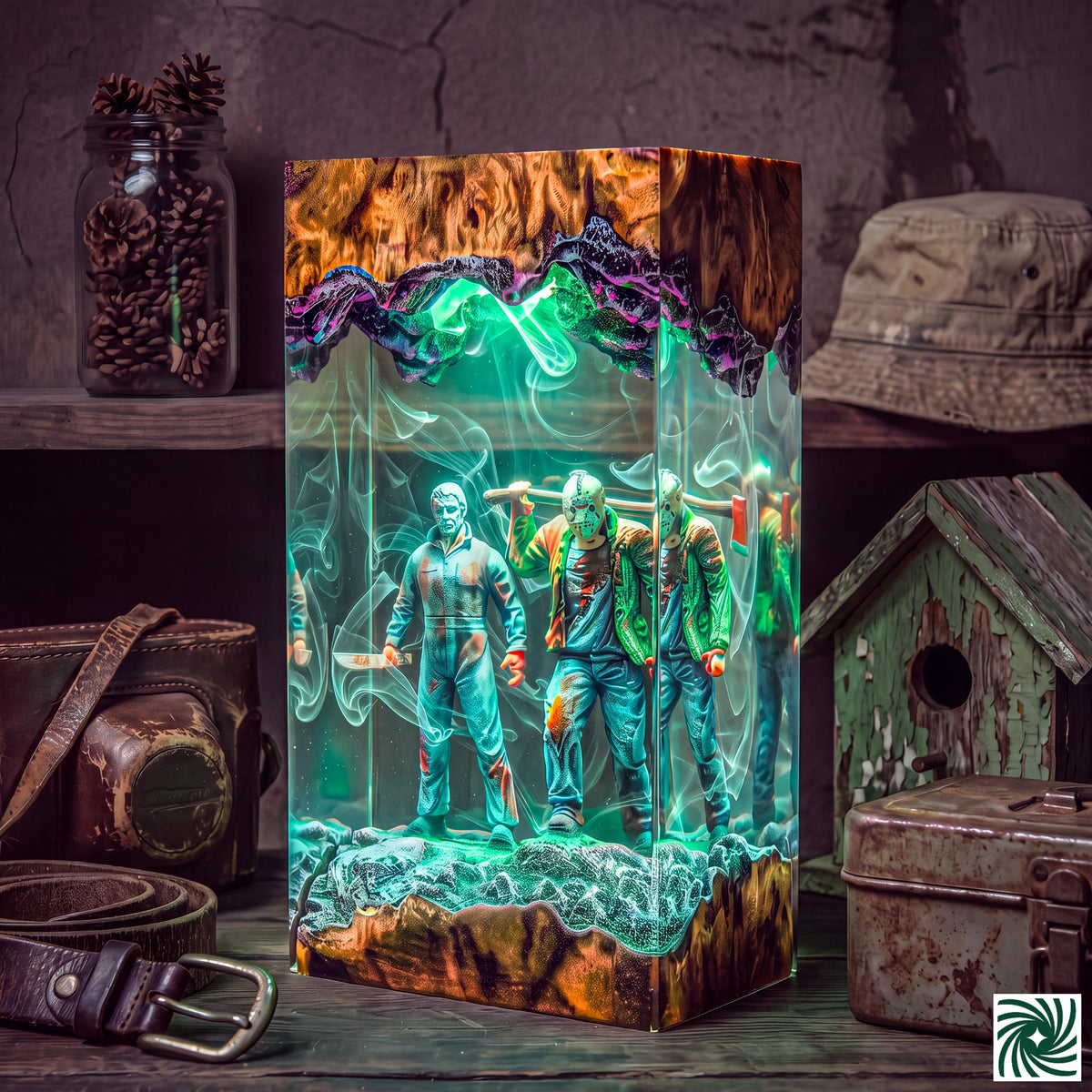 Michael Myers & Jason Voorhees Resin Lamp