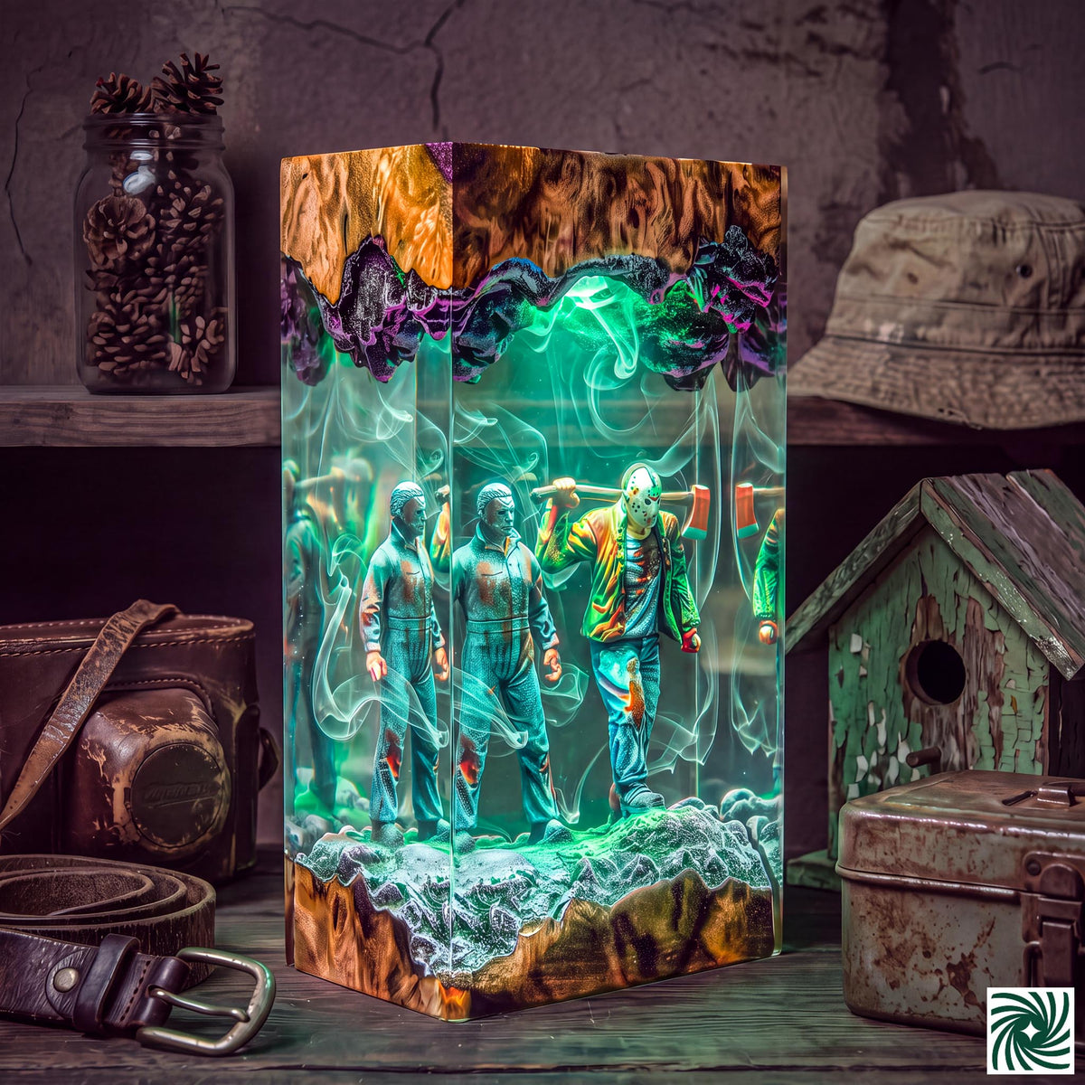Michael Myers & Jason Voorhees Resin Lamp
