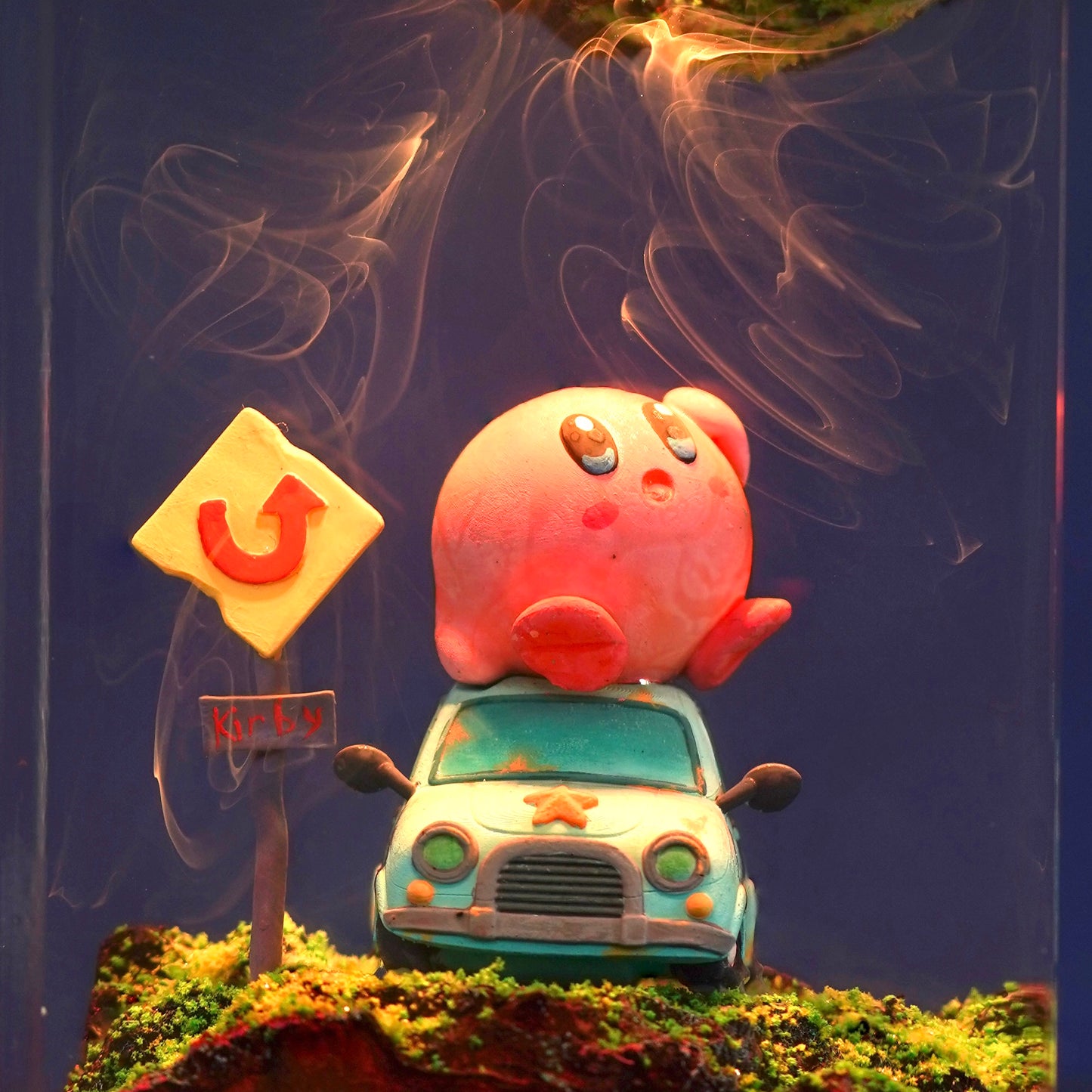 The Pink Puff: Dreamland Adventure Resin Lamp