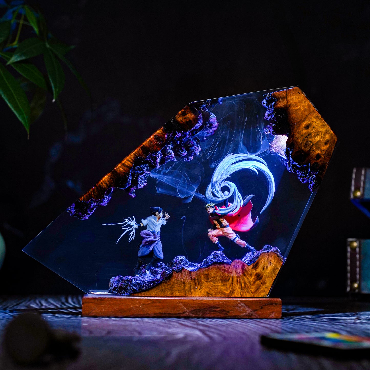 Lightning Strike & Solar Sphere Resin Lamp