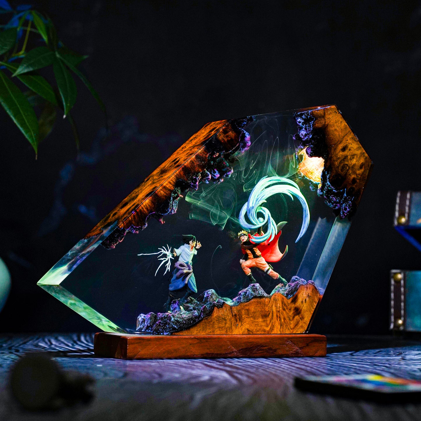 Lightning Strike & Solar Sphere Resin Lamp