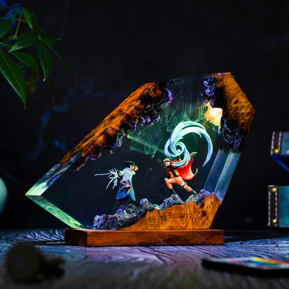 Lightning Strike & Solar Sphere Resin Lamp