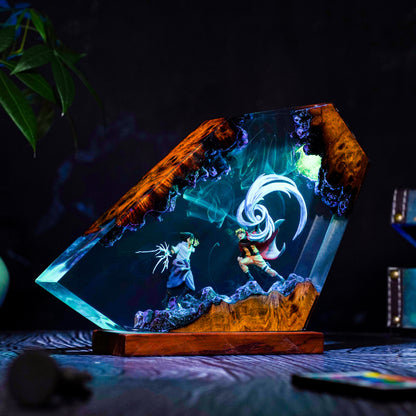 Lightning Strike & Solar Sphere Resin Lamp
