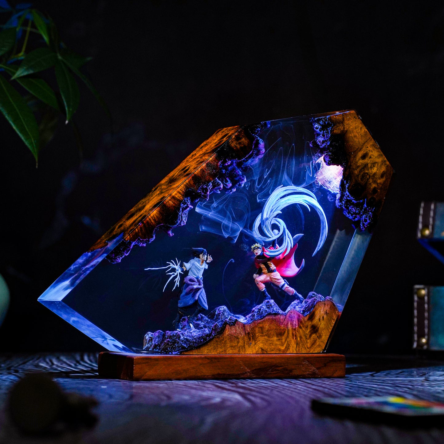 Lightning Strike & Solar Sphere Resin Lamp