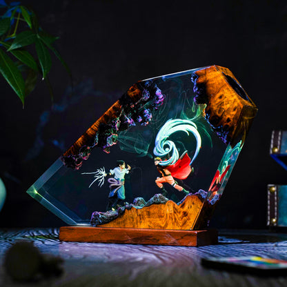 Lightning Strike & Solar Sphere Resin Lamp