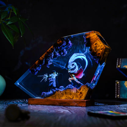 Lightning Strike & Solar Sphere Resin Lamp