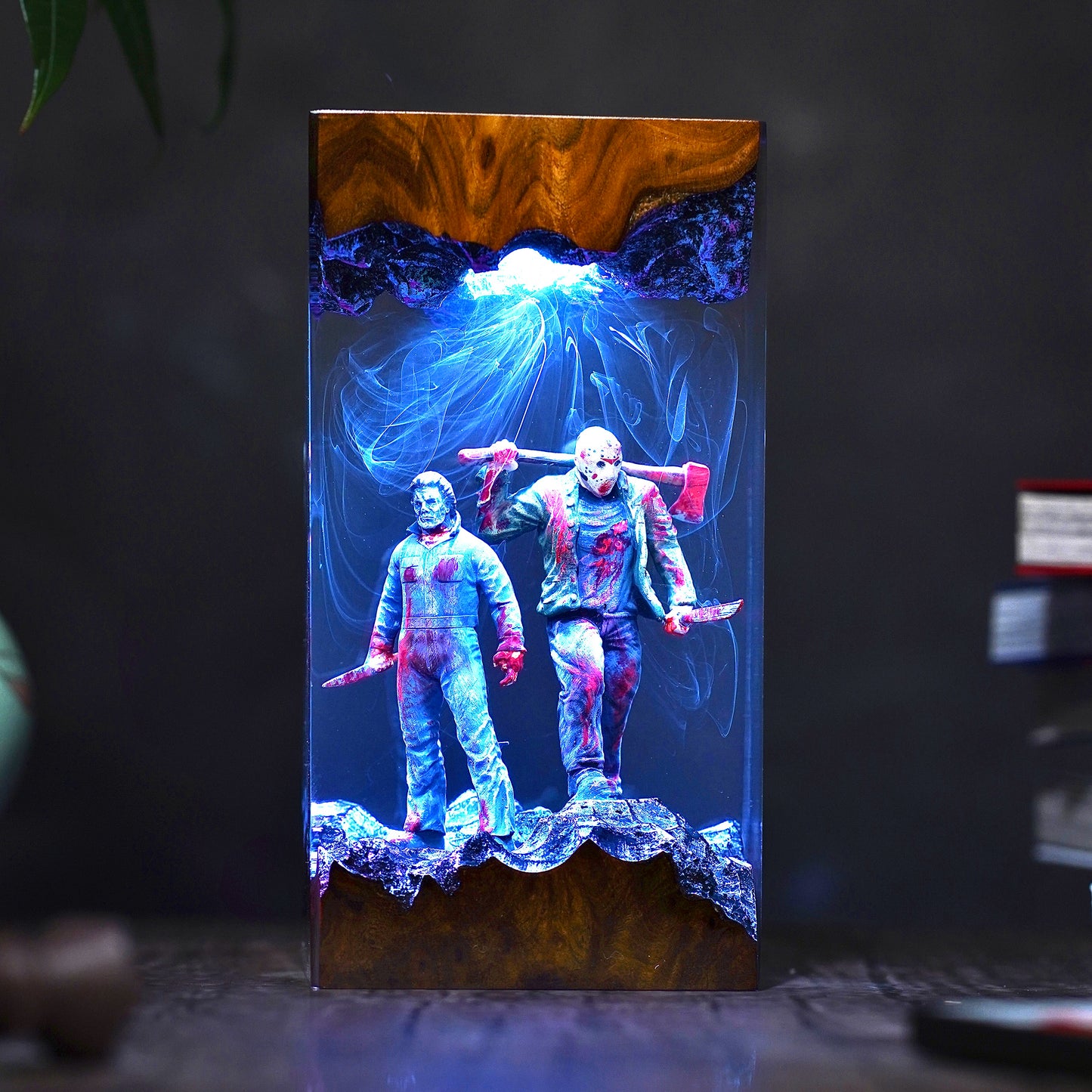 The Camp Hunter vs The Hallow Slasher Resin Lamp