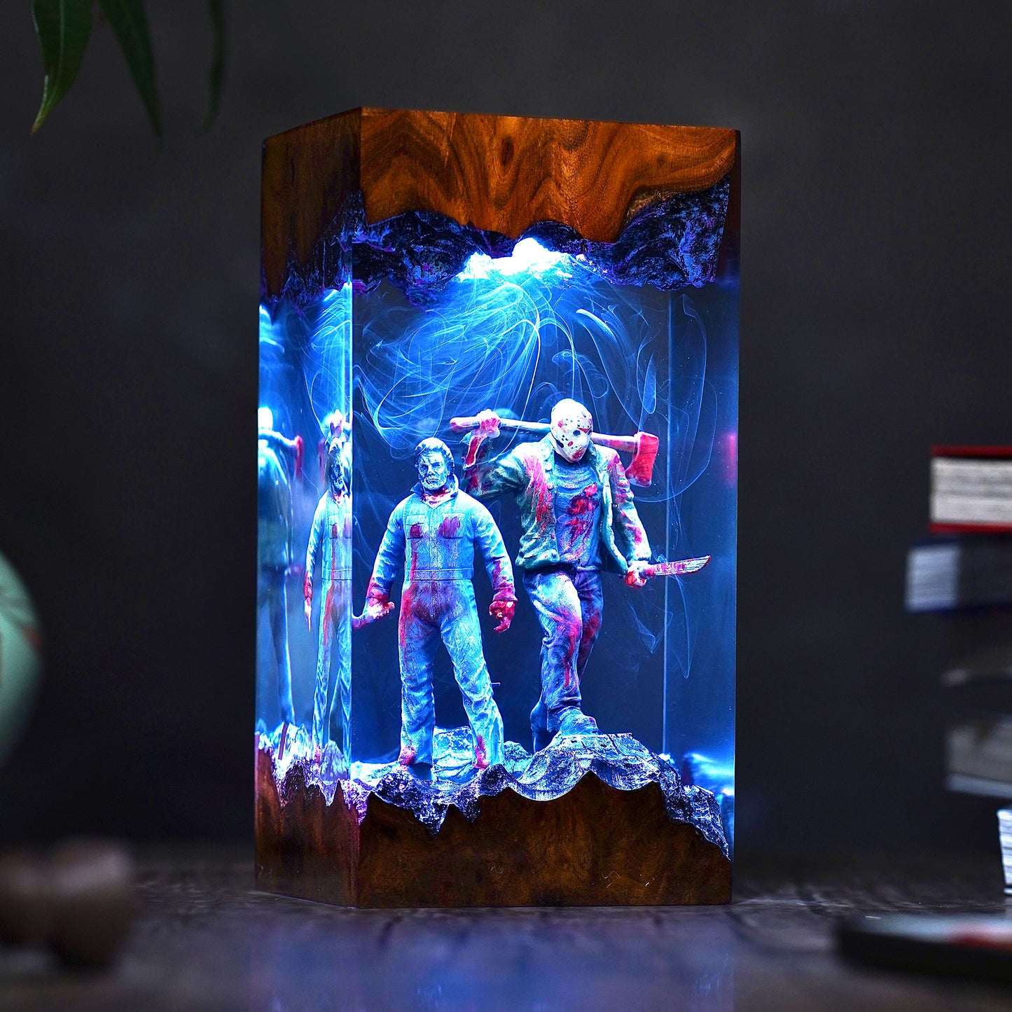 The Camp Hunter vs The Hallow Slasher Resin Lamp