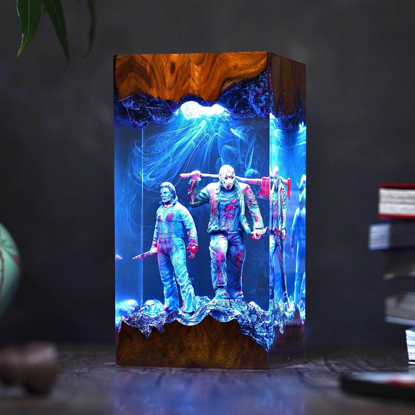 The Camp Hunter vs The Hallow Slasher Resin Lamp