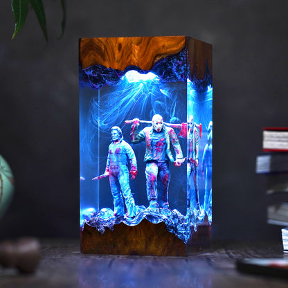 The Camp Hunter vs The Hallow Slasher Resin Lamp