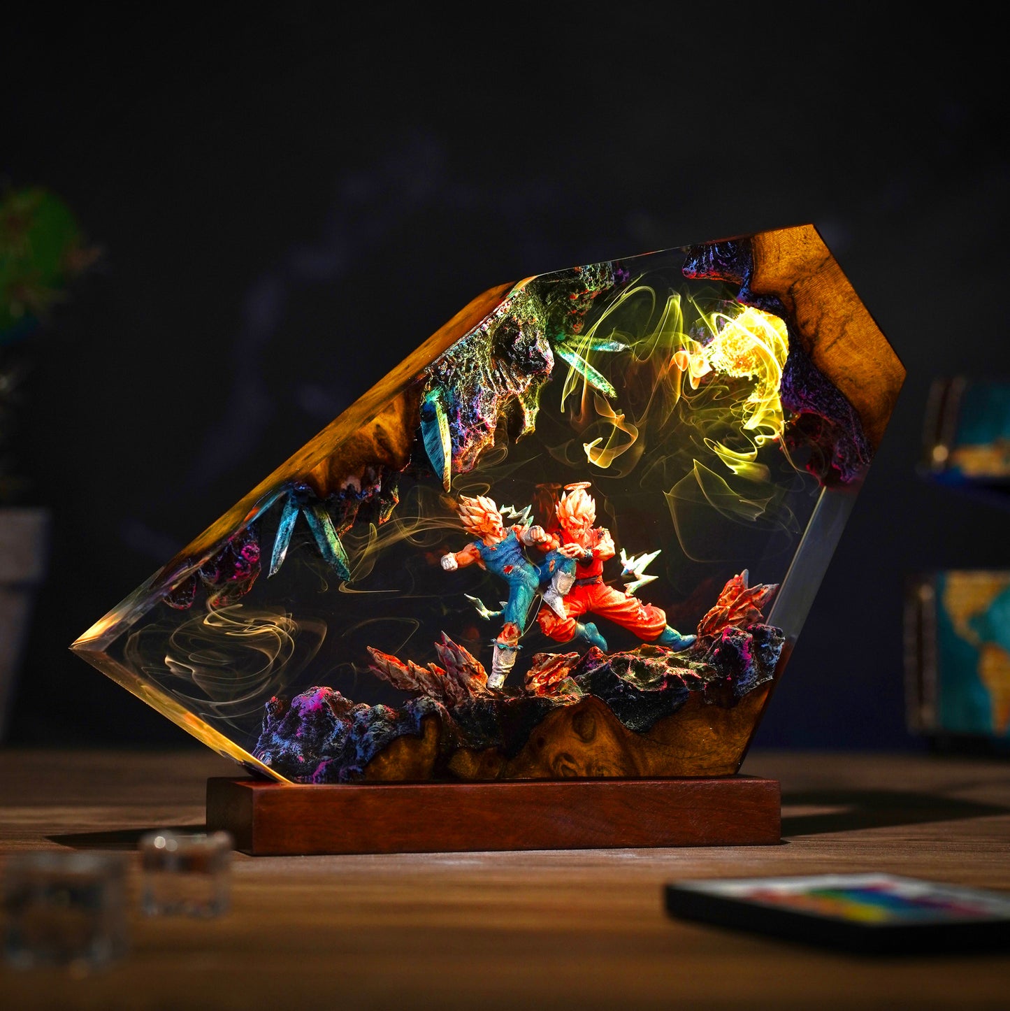 The Prideful Prince vs The Earth's Savior Resin Lamp