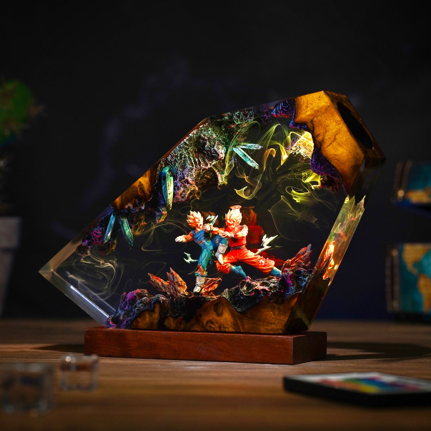 The Prideful Prince vs The Earth's Savior Resin Lamp