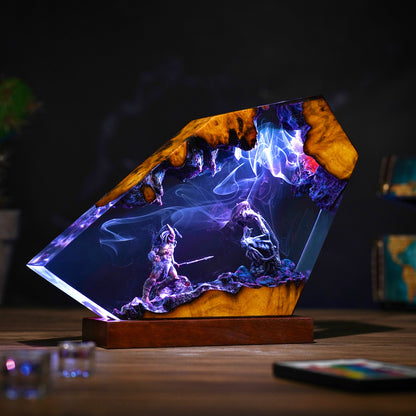 Galactic Stalker vs Acidic Beast Resin Lamp