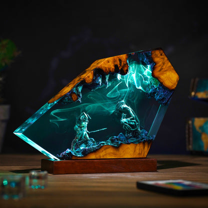Galactic Stalker vs Acidic Beast Resin Lamp