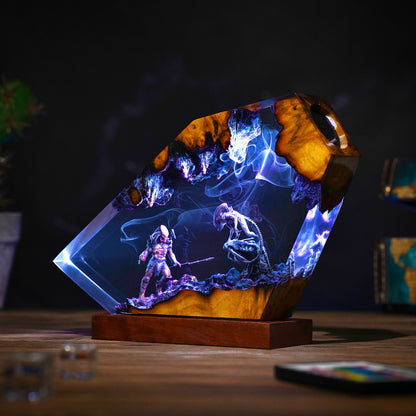 Galactic Stalker vs Acidic Beast Resin Lamp