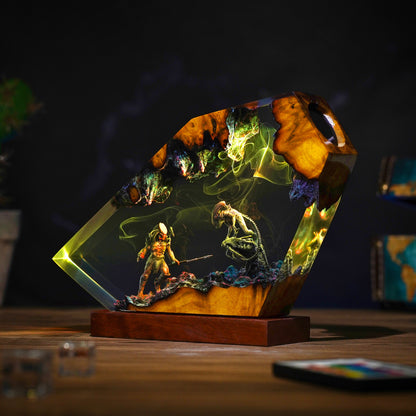 Galactic Stalker vs Acidic Beast Resin Lamp