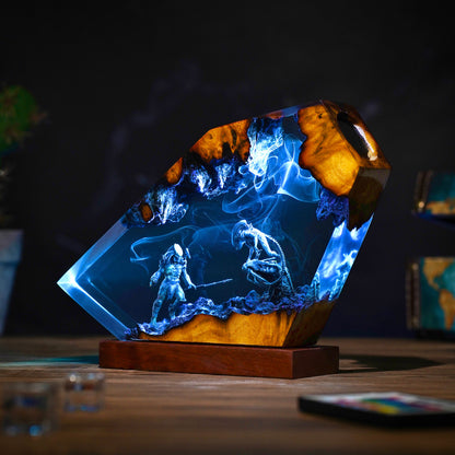 Galactic Stalker vs Acidic Beast Resin Lamp