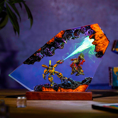 Bumblebee Battle Resin Lamp