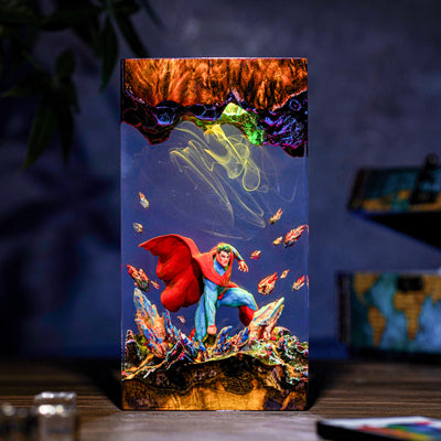 Super man , Man of steel Resin lamp